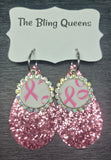 Pink Cancer Ribbon Earrings (2 Choices)