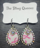 Pink Cancer Ribbon Earrings (2 Choices)