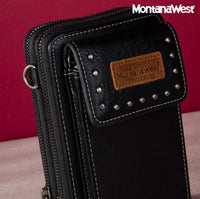 Montana West Studded Cell Phone Crossbody with Coin Purse (6 Color Choices)