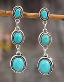 Western Turquoise Beaded Thunderbird Layered Necklace with Bonus Earrings