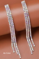 Rhinestone Tassel Earrings (9 Color Choices)