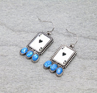 Ace of Spades Necklace with Matching Earrings