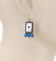 Ace of Spades Necklace with Matching Earrings