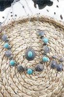 Turquoise Aubrey Lane Necklace & Earrings Set