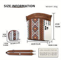 Aztec Crossbody/Shoulder Purse with Bonus Pouch (4 Color Choices)