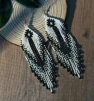 Boho-Chic Beaded Long Tassel Earrings (3 Color Choices)