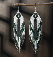 Boho-Chic Beaded Long Tassel Earrings (3 Color Choices)