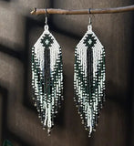 Boho-Chic Beaded Long Tassel Earrings (3 Color Choices)