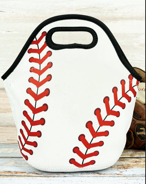 Baseball Laces Neoprene Lunch Tote