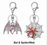 Halloween Rhinestone Key Chain/Purse Charm Set of 2 (2 Choices)