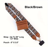 Crossbody Phone Strap with Zippered Pouch/Wallet (Variety of Color Choices)