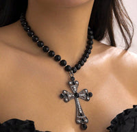 Elegant Pearl Cross Necklaces (3 Color Options)
