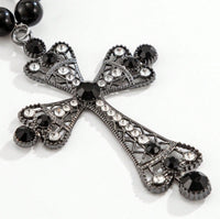 Elegant Pearl Cross Necklaces (3 Color Options)