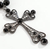 Elegant Pearl Cross Necklaces (3 Color Options)