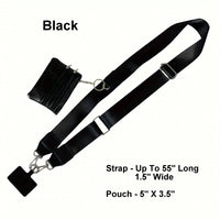 Crossbody Phone Strap with Zippered Pouch/Wallet (Variety of Color Choices)