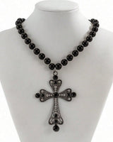 Elegant Pearl Cross Necklaces (3 Color Options)