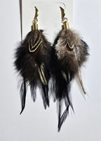 Boho Chic Long Feather Earrings (5 Color Choices)