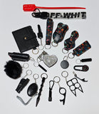 BIG 21 Piece Safety/Self Defense Key Chain (Lots of Prints & Color Selections)