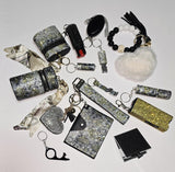 18 Piece Rhinestone Safety Key Chain Set (13 Choices Available)
