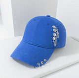 Stylish Baseball Cap with Chains & Rings (5 Colors Available)