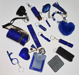 18 Piece Rhinestone Safety Key Chain Set (13 Choices Available)
