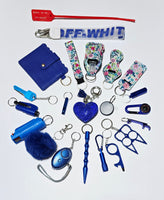 BIG 21 Piece Safety/Self Defense Key Chain (Lots of Prints & Color Selections)