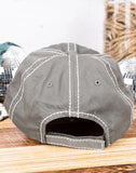 Distressed Steel Gray "Boots Lace & Lots of Grace" Cap