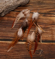 Boho Chic Long Dangle Feather Earrings - 2 Color Choices