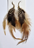 Boho Chic Long Feather Earrings (5 Color Choices)