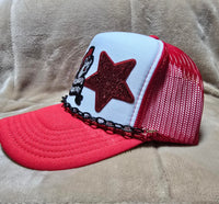 Handcrafted "Bucaround and Find Out" Trucker's Cap with Hat Chain