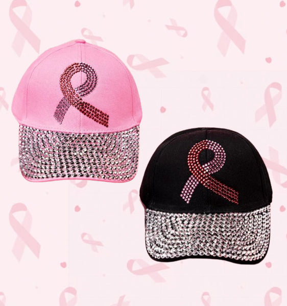 Pink Ribbon (Cancer) Dazzle Cap (2 Colors Available)