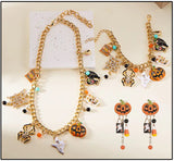 Halloween - Charm Necklace Set with Bonus Bracelet