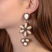 Western Squash Blossom Charm Necklace with Coordinating Earrings (3 Color Available)