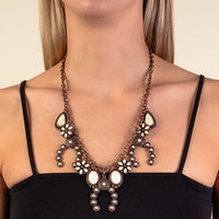 Western Squash Blossom Charm Necklace with Coordinating Earrings (3 Color Available)
