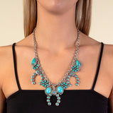 Western Squash Blossom Charm Necklace with Coordinating Earrings (3 Color Available)
