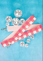 Check You Out Pink Seed Bead Purse/Bag Strap