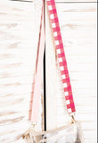 Check You Out Pink Seed Bead Purse/Bag Strap