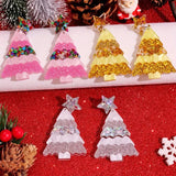 Festive Acrylic Christmas Tree Earrings (3 Color Choices)