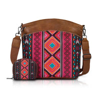 Aztec Crossbody/Shoulder Purse with Bonus Pouch (4 Color Choices)