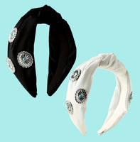 Western Conchos Knotted Headband (2 Color Choices)