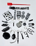BIG 21 Piece Safety/Self Defense Key Chain (Lots of Prints & Color Selections)