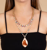 Layered Cow Print Necklace with Bonus Earrings (2 Colors Available)