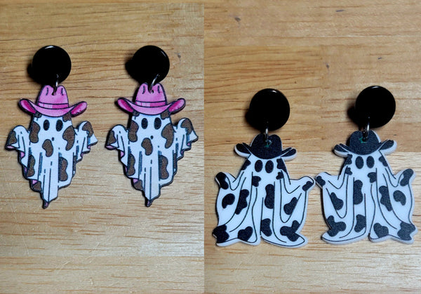 HALLOWEEN - Western Cowboy Hat Ghosts (2 Different Styles/Colors)