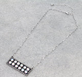 Western AB Stone Bar Necklace