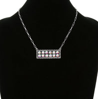 Western AB Stone Bar Necklace