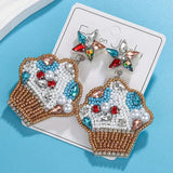 Cute Cupcake Seed Bead Earrings