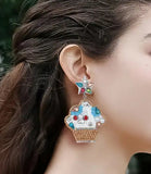Cute Cupcake Seed Bead Earrings