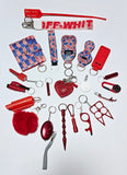 BIG 21 Piece Safety/Self Defense Key Chain (Lots of Prints & Color Selections)
