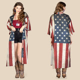 Vintage American Flag Duster - One Size