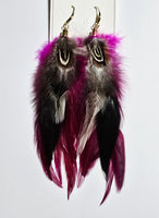 Boho Chic Long Feather Earrings (5 Color Choices)
